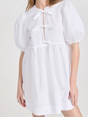 ganni crepe sable mini dress GANNI Crepe Sable Mini Dress